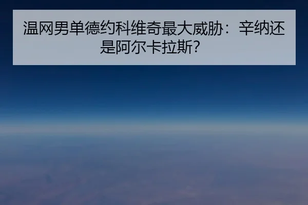 温网男单德约科维奇最大威胁：辛纳还是阿尔卡拉斯？